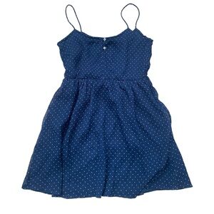 💜 Zara TRF Navy Polka Dot Sleeveless Mini Dress - Size Small